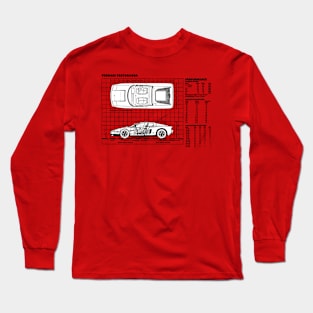 80s ITALIAN SUPERCAR - road test data Long Sleeve T-Shirt